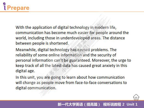 新一代大学英语（提高篇）视听说教程 2