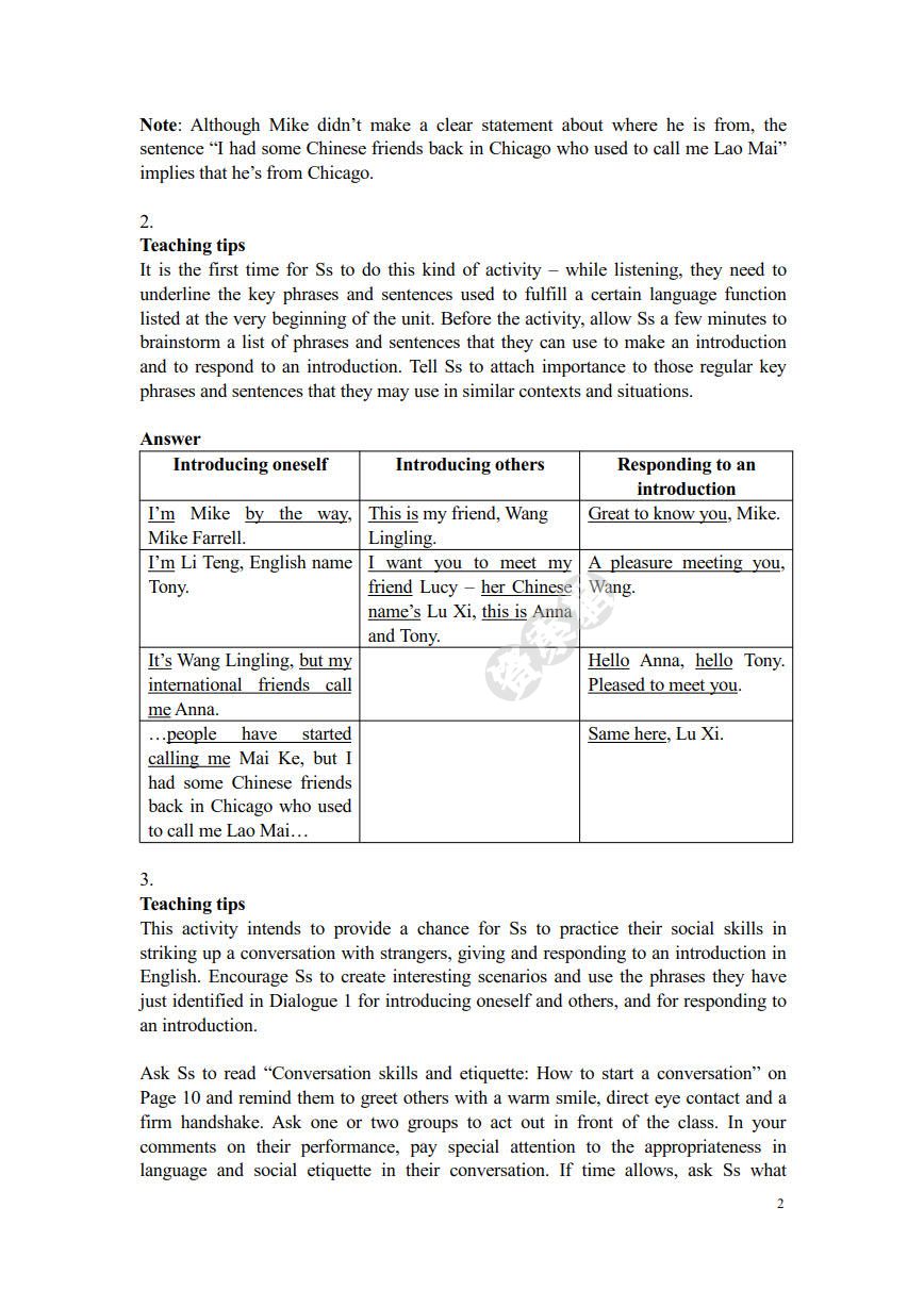 大学思辨英语教程 口语1