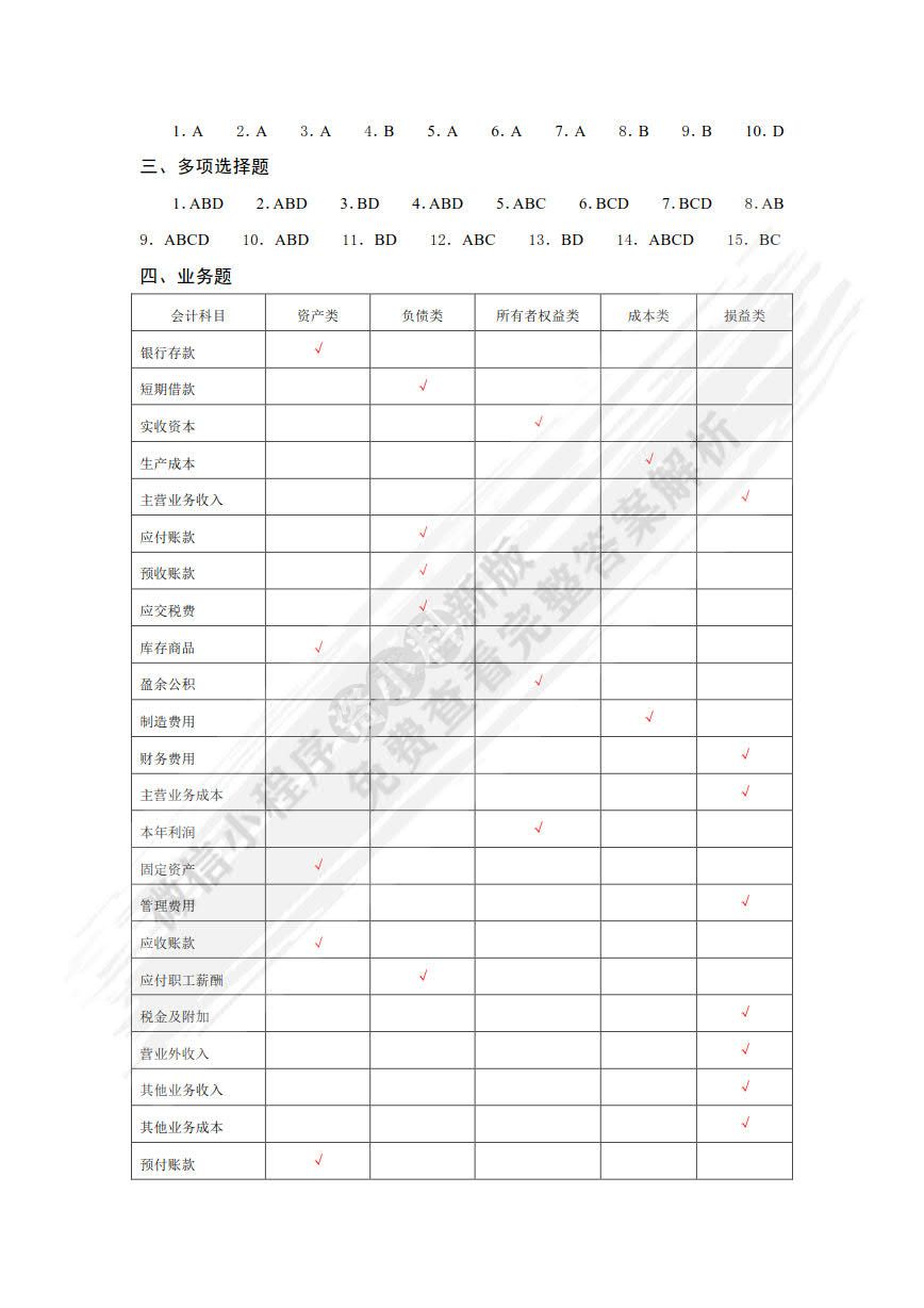 基础会计学习指导、习题与实训（第四版）