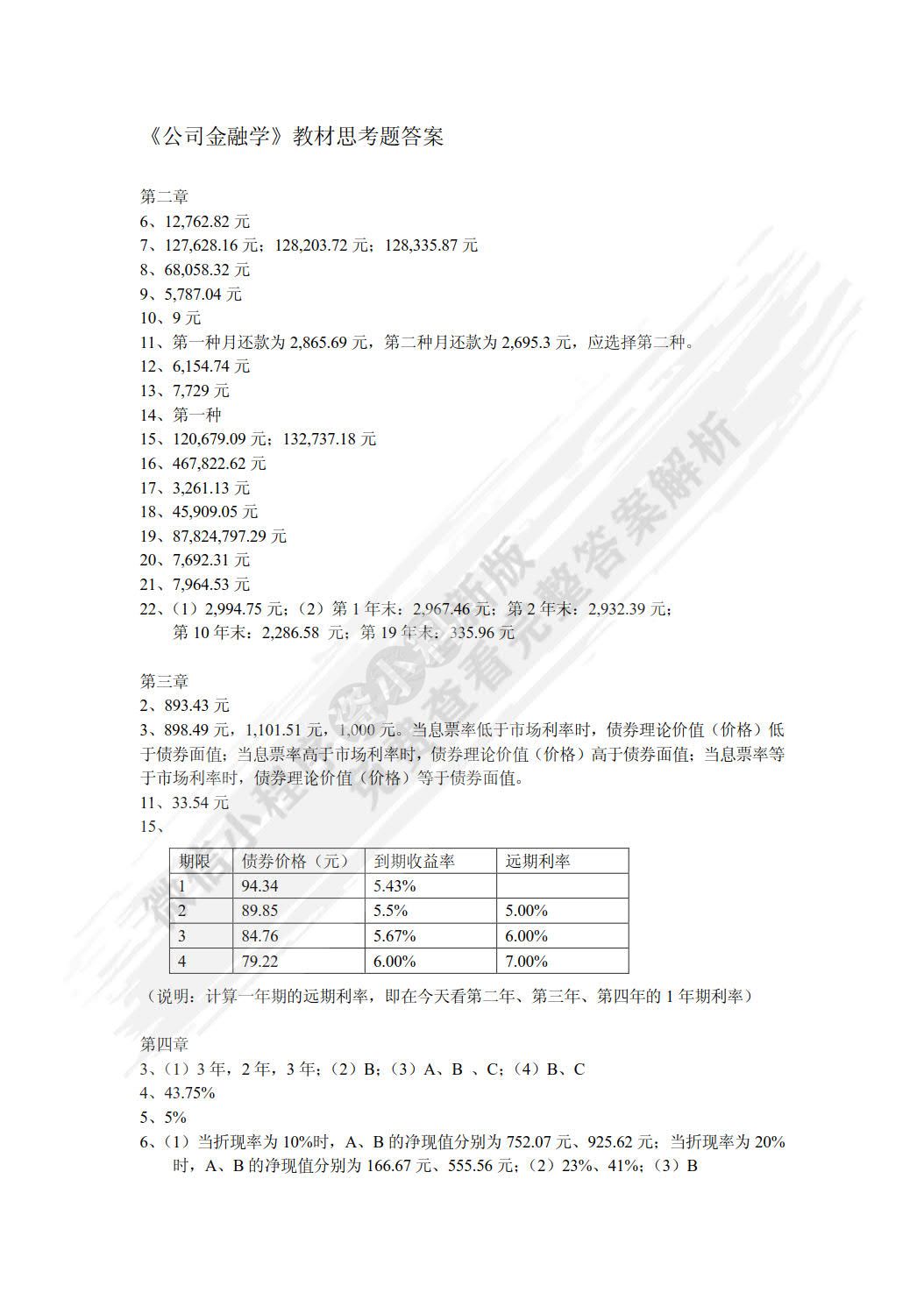 公司金融学（第二版）