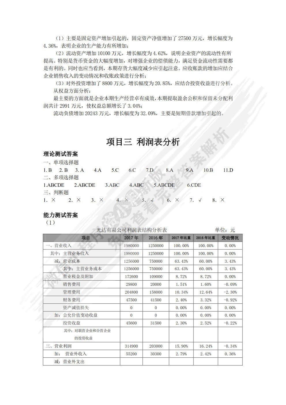 企业财务报表分析（第三版）