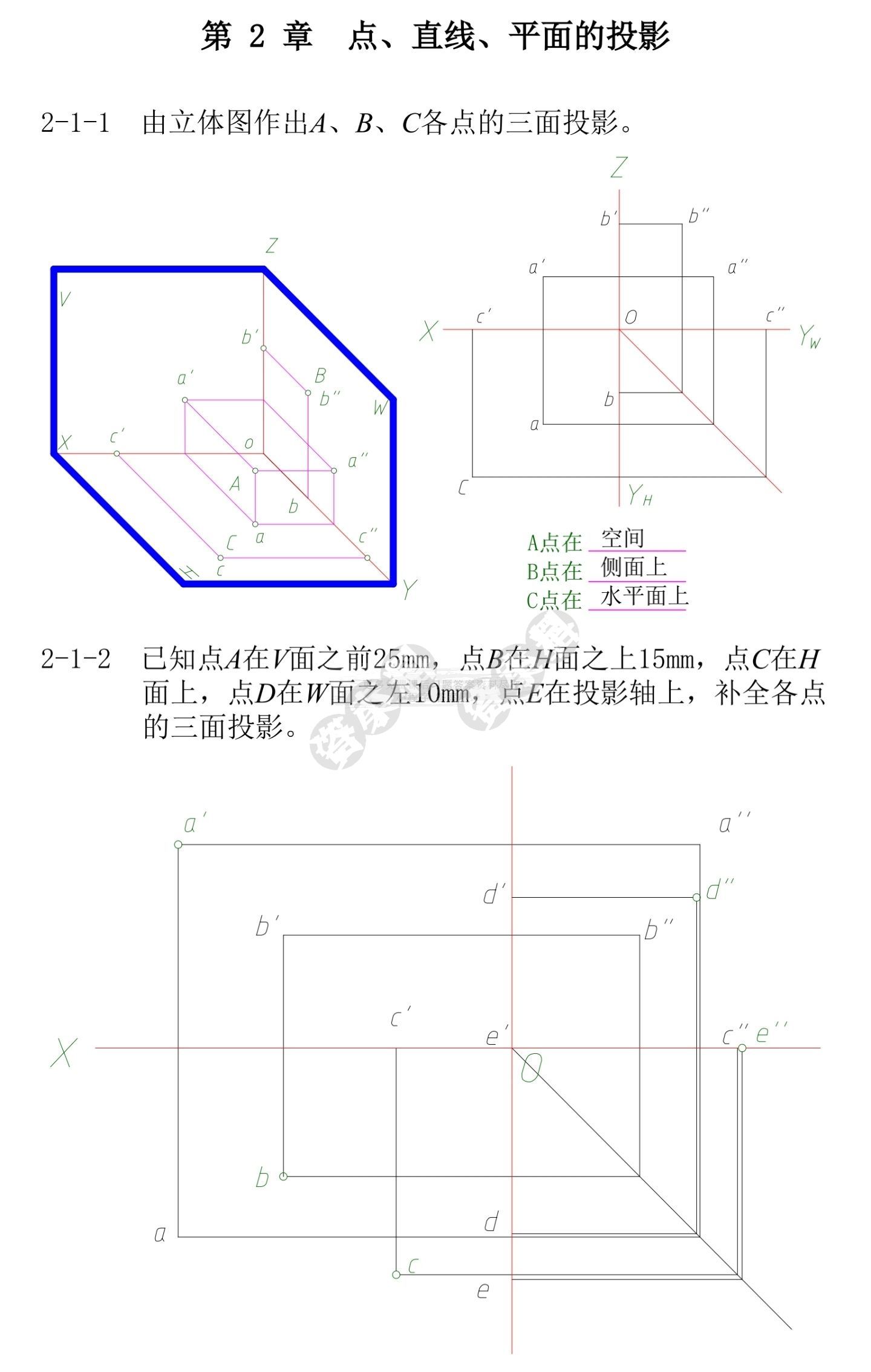 画法几何及机械制图习题集