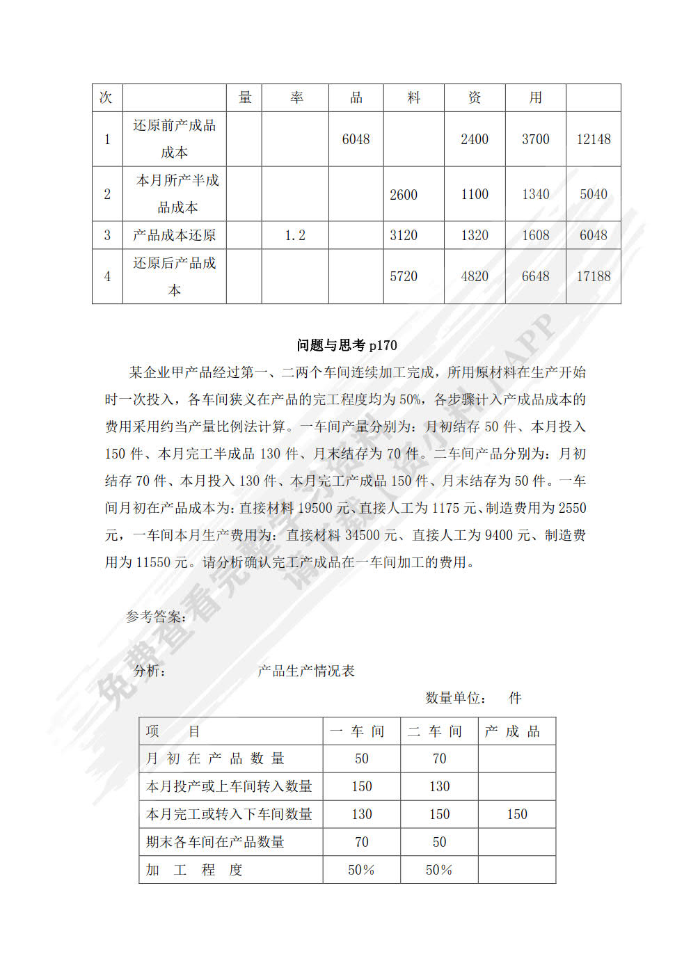 成本会计教程（第七版）