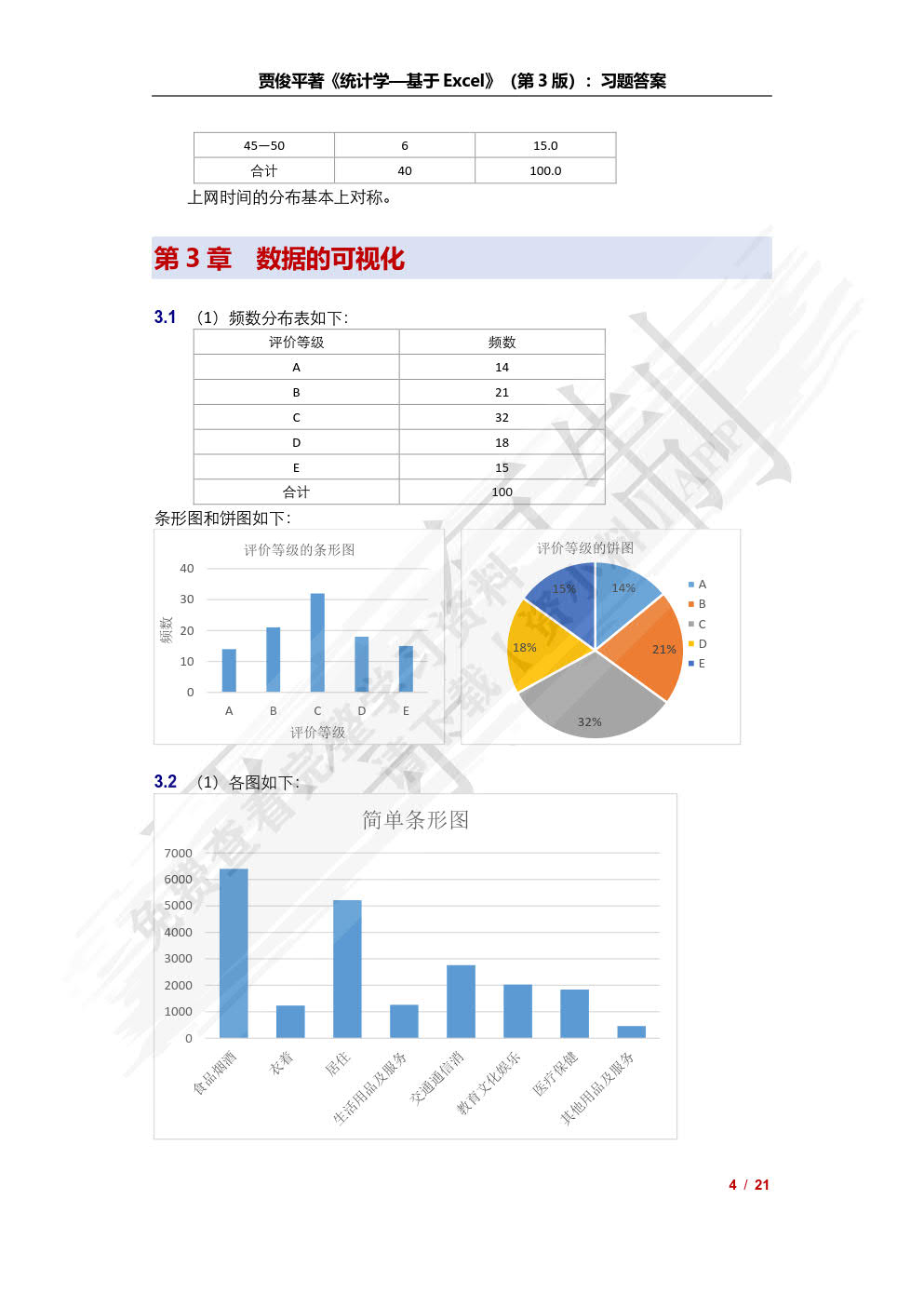 统计学——基于Excel（第3版）（21世纪统计学系列教材）