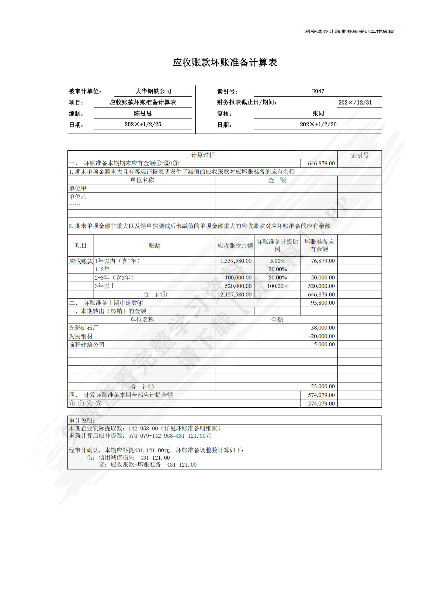 财务报表审计模拟实训(第6版)