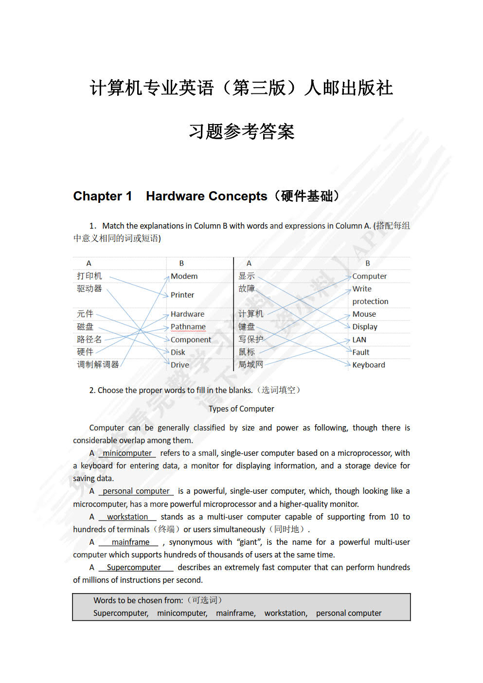 计算机专业英语（第3版）