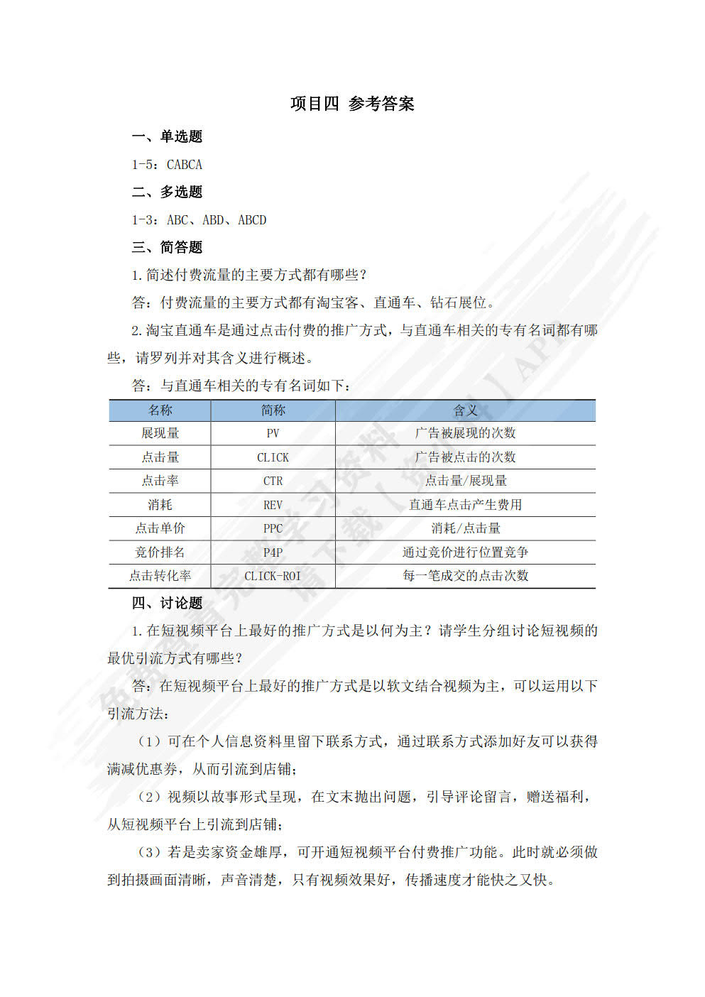 电子商务数据分析与应用