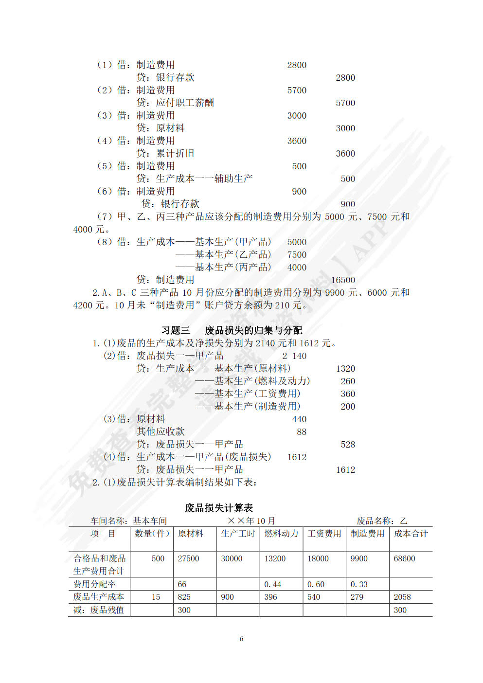 成本会计学
