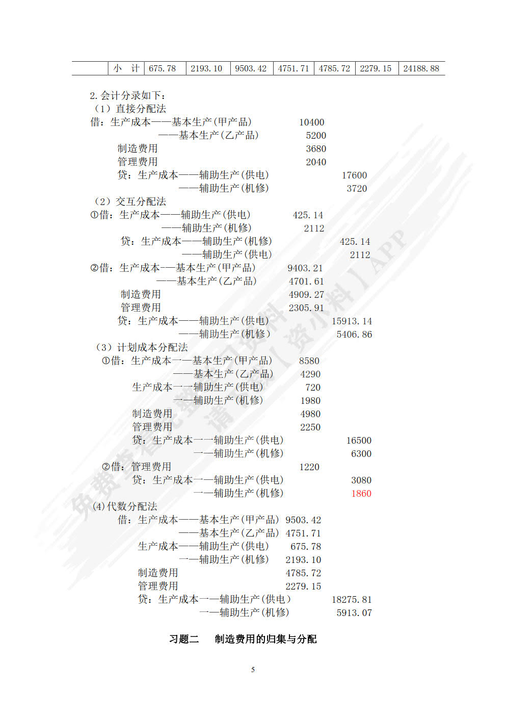 成本会计学