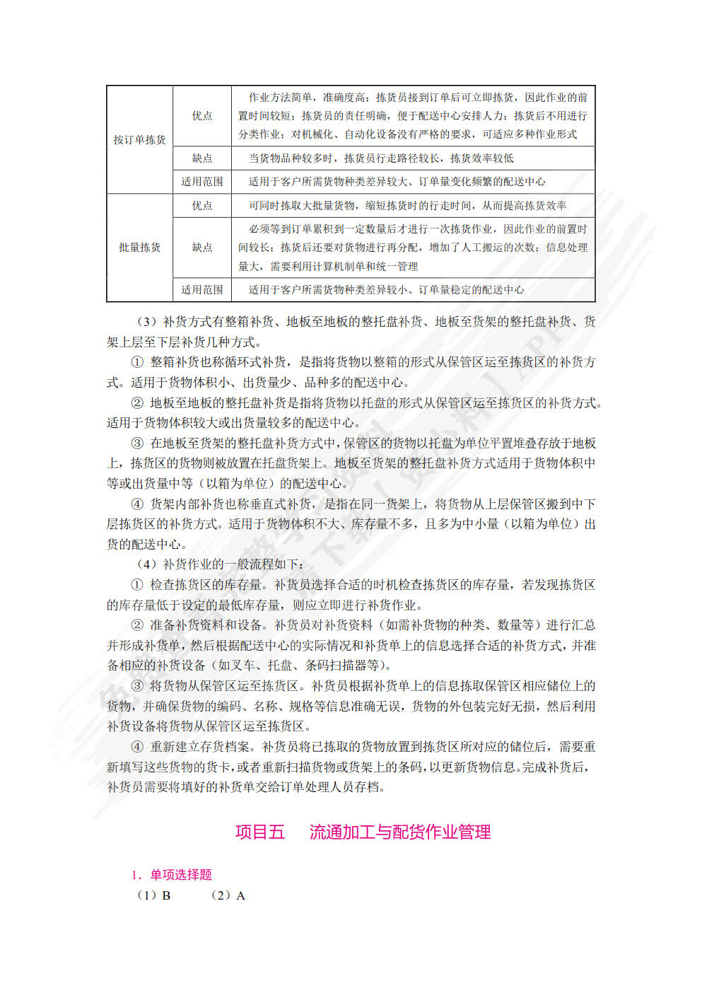 配送中心运营管理实物