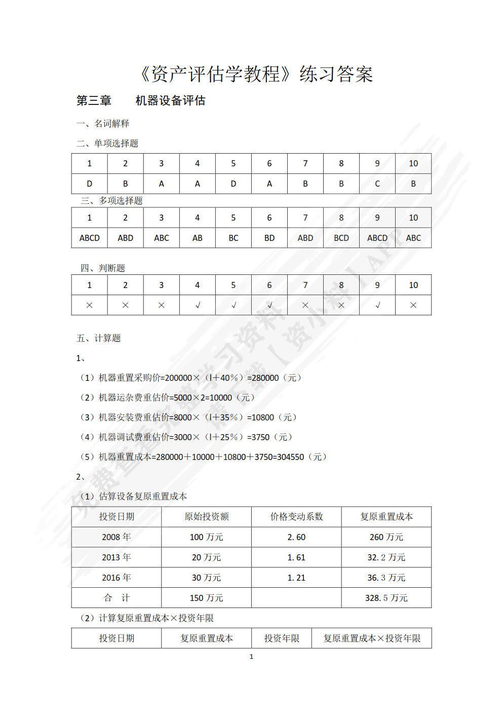 资产评估学教程（第2版）