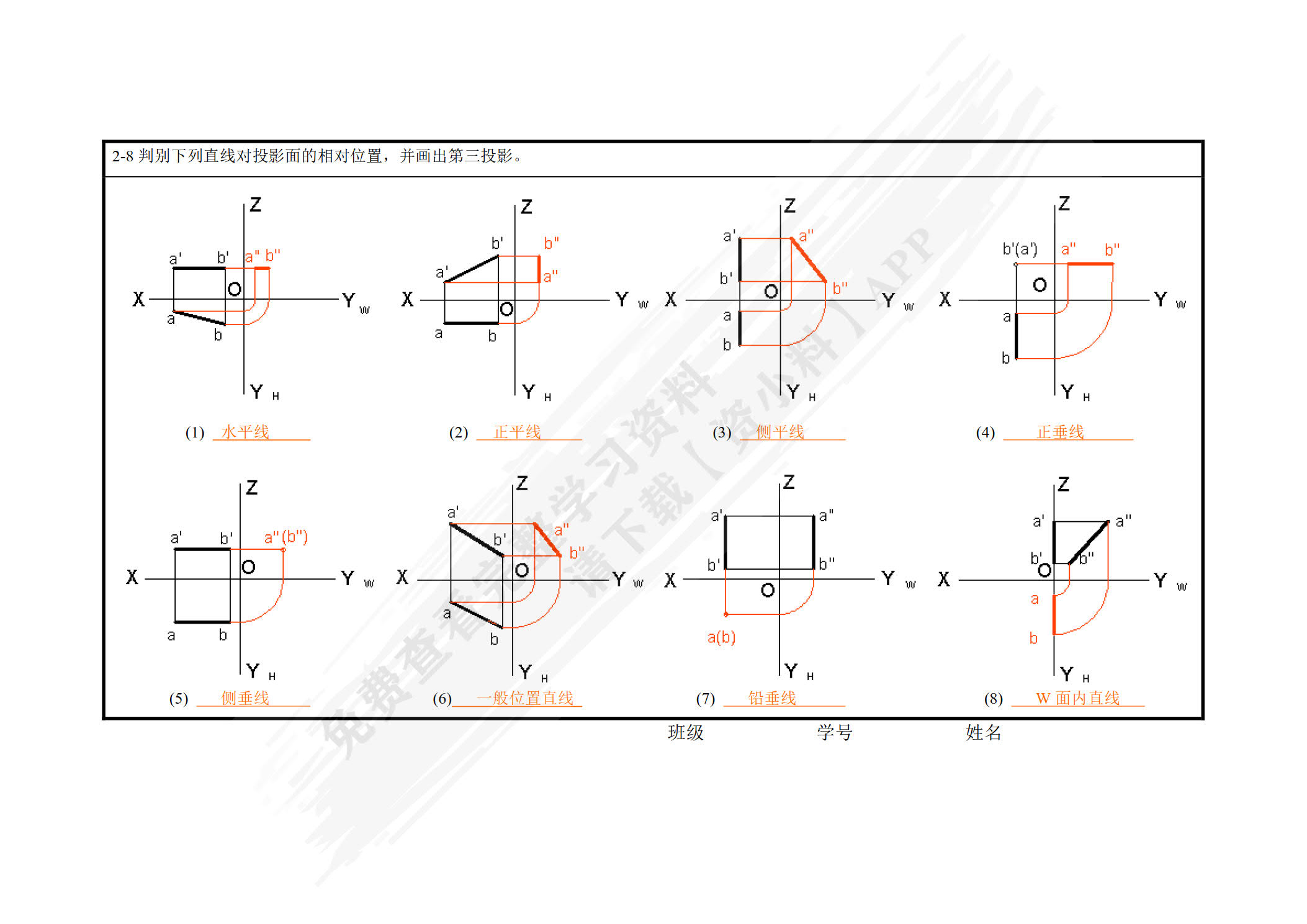 画法几何学第二版