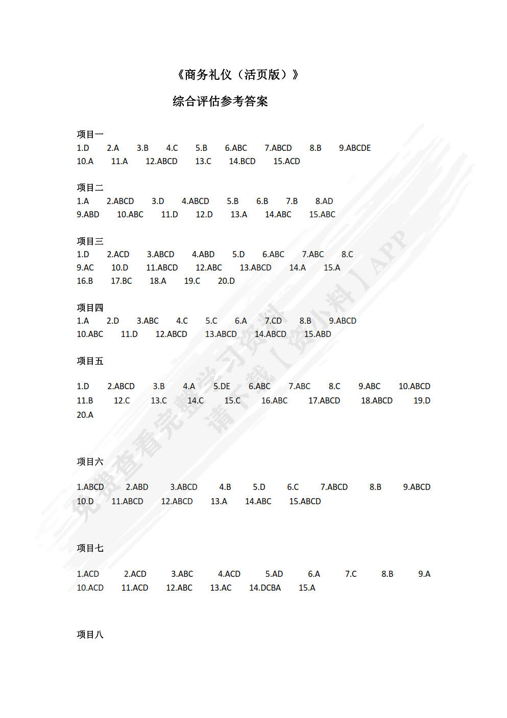 商务礼仪（活页版）