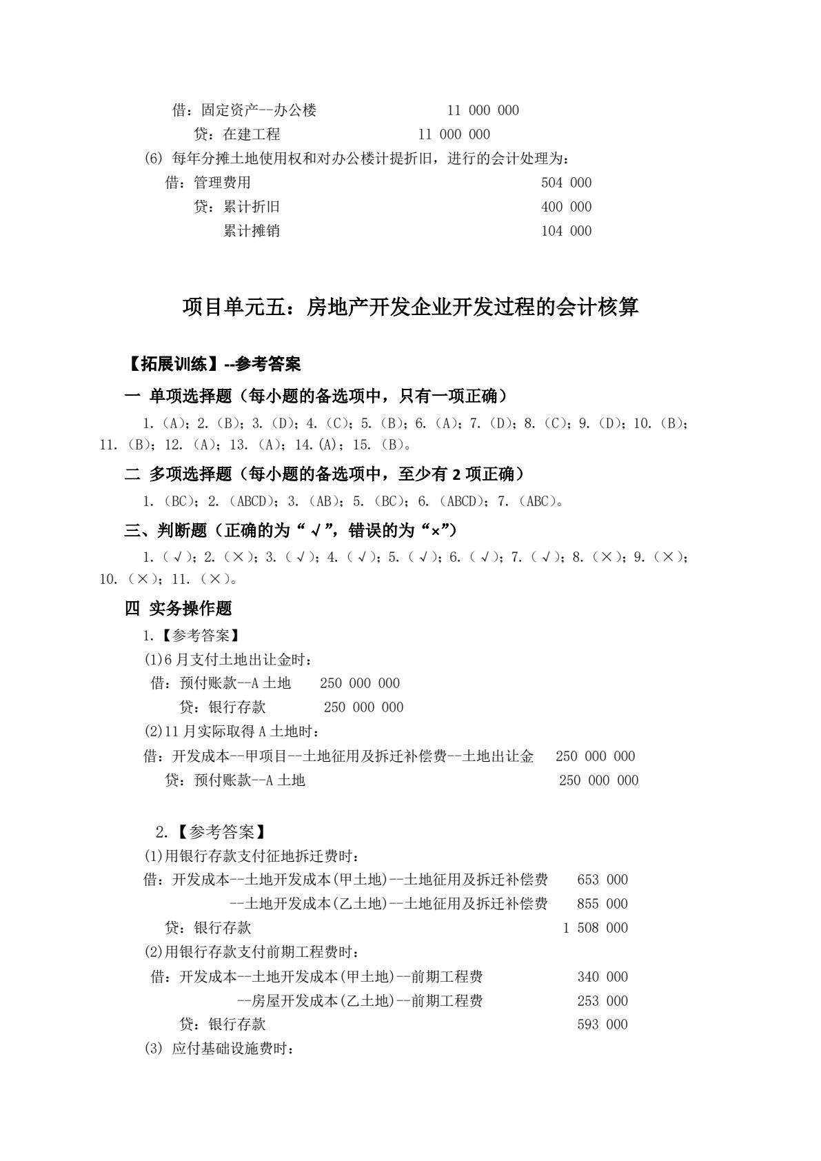 房地产开发会计