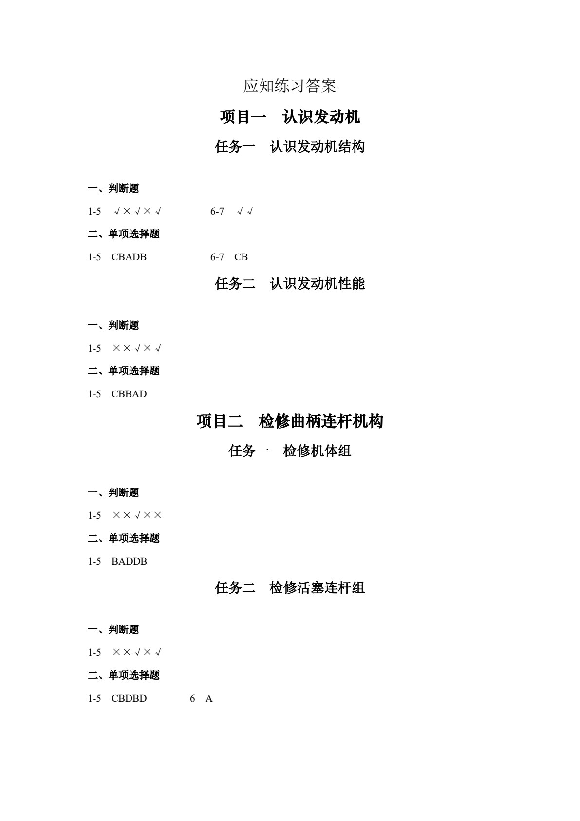 汽车发动机构造与维修