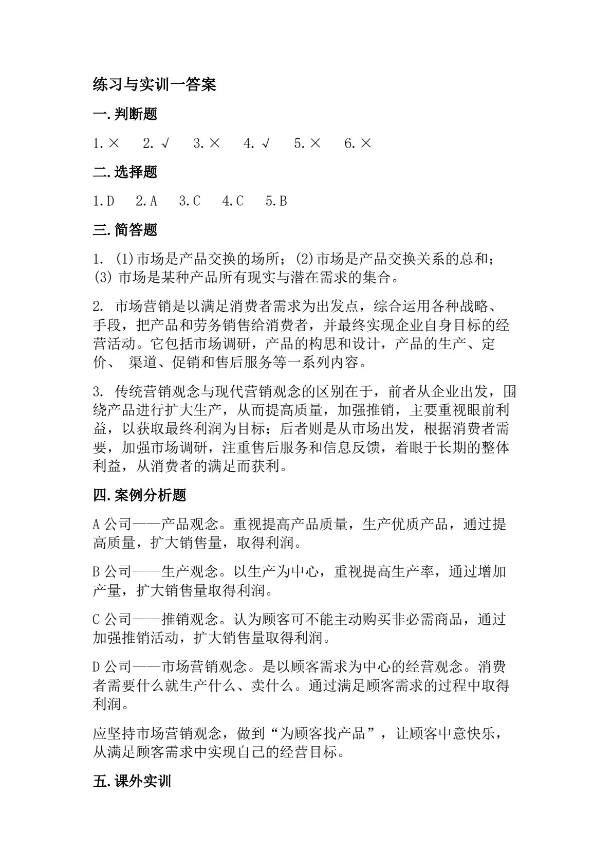 市场营销知识（第4版）
