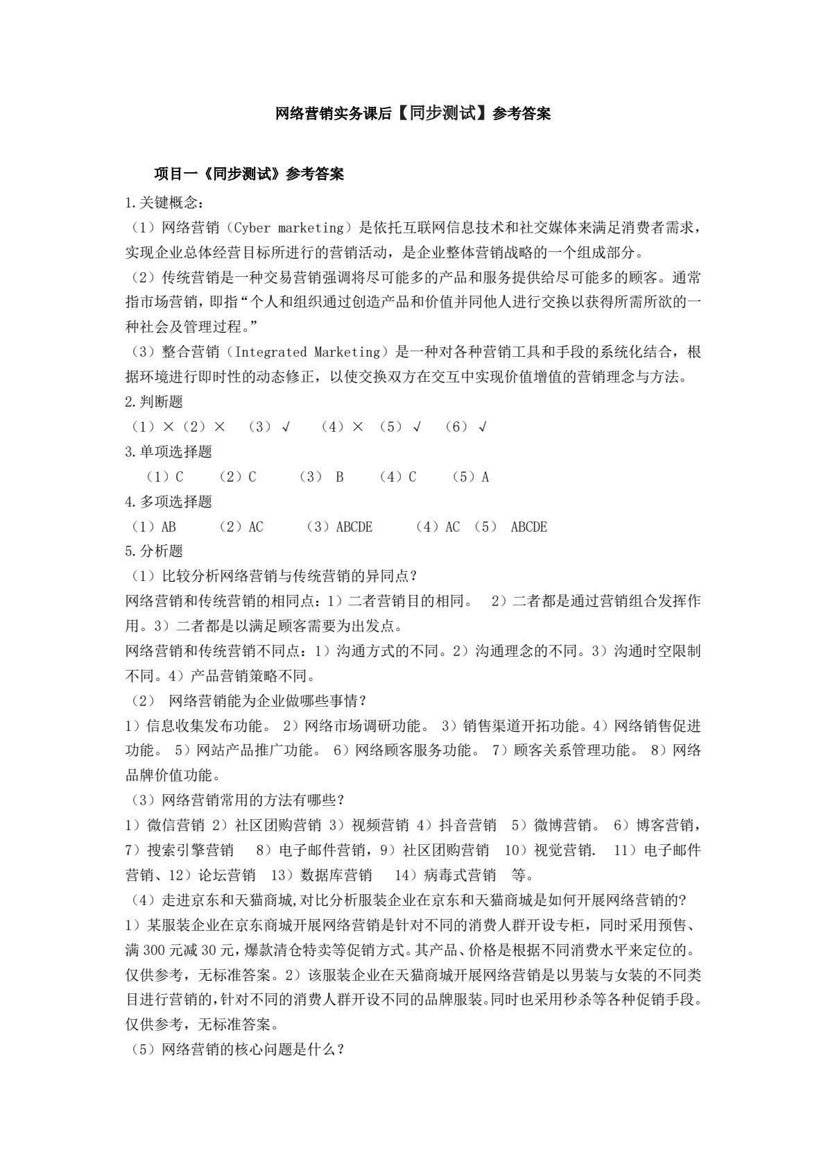 网络营销实务