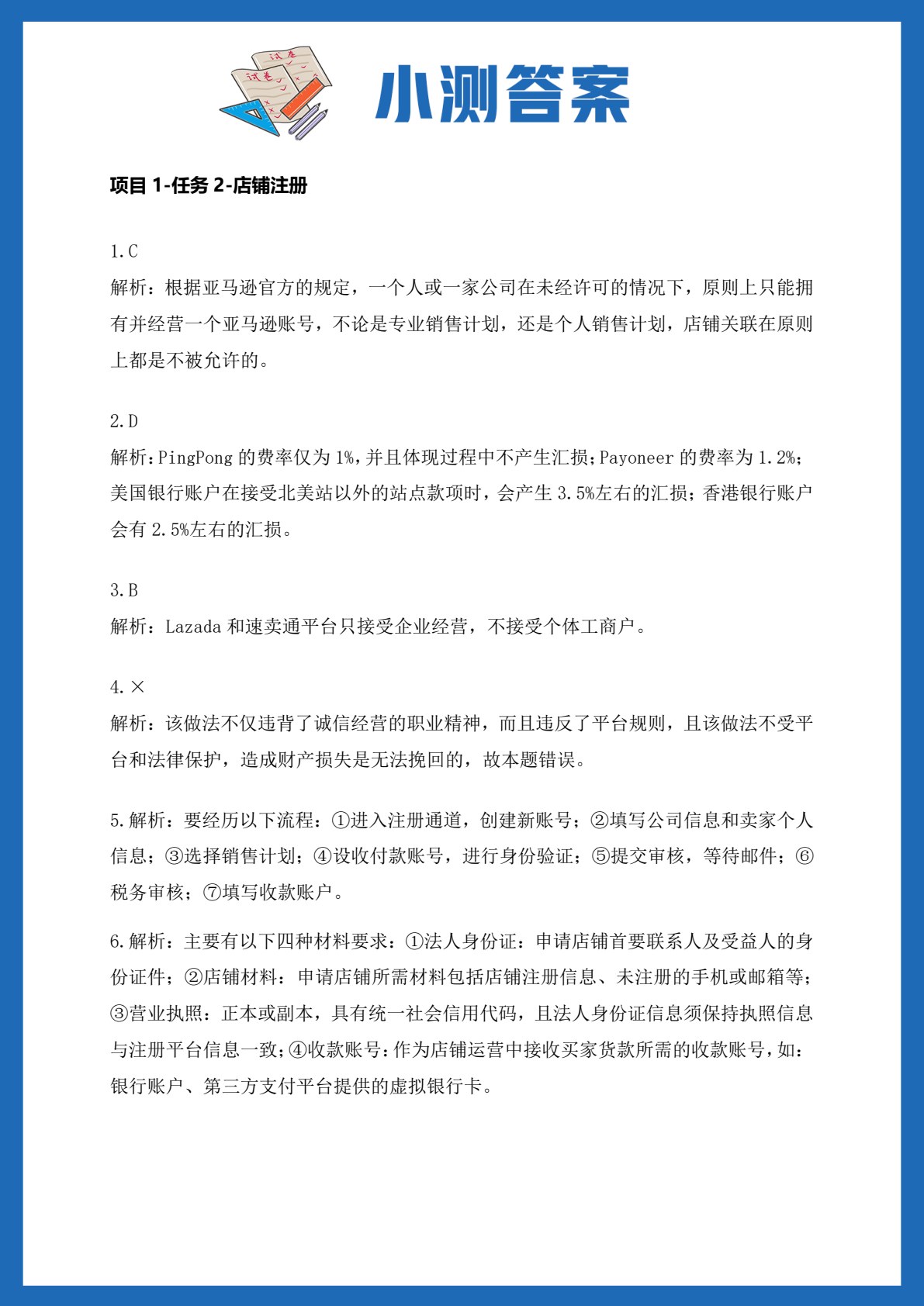 跨境电子商务多平台操作