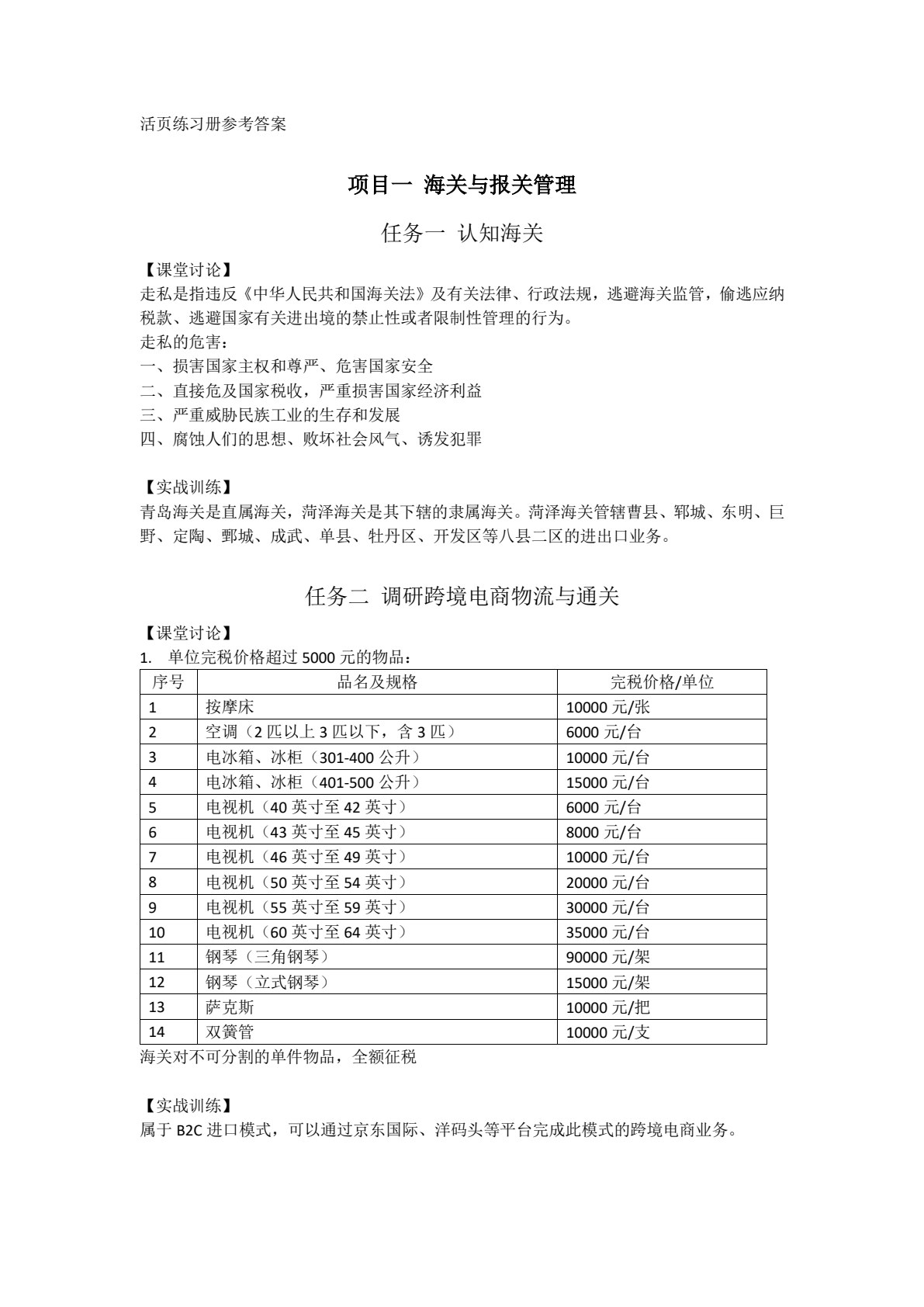 跨境电商通关（含活页练习册）（微课版）（21世纪高职高专规划教材&middot;跨境电子商务系列；国家级&ldquo;跨境电子
