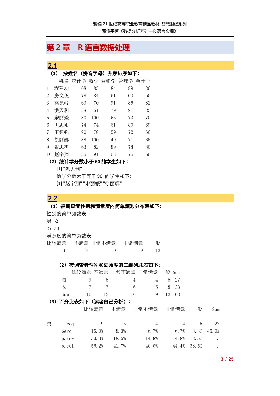 数据分析基础&mdash;&mdash;R语言实现