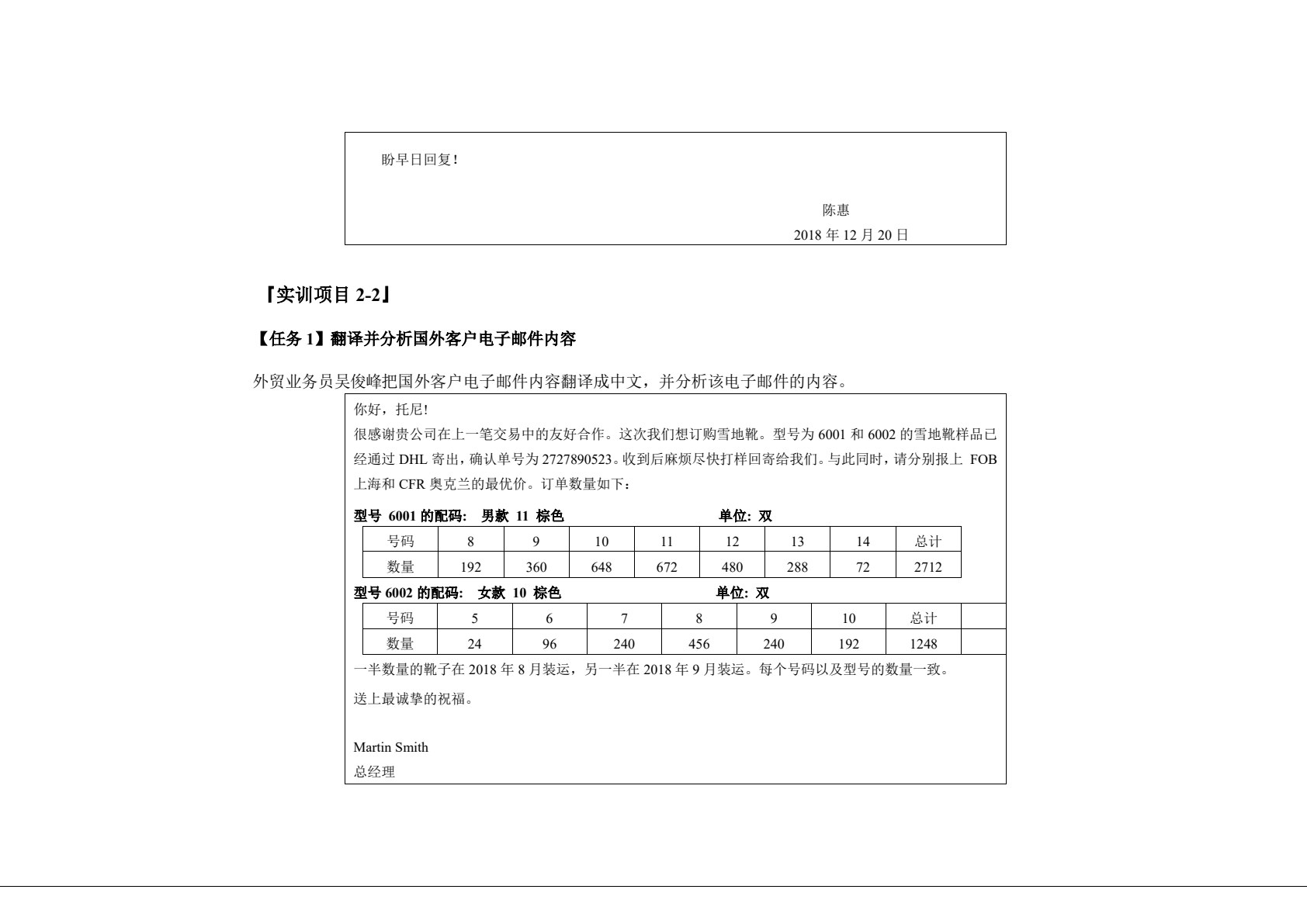 外贸业务综合实训（第2版）