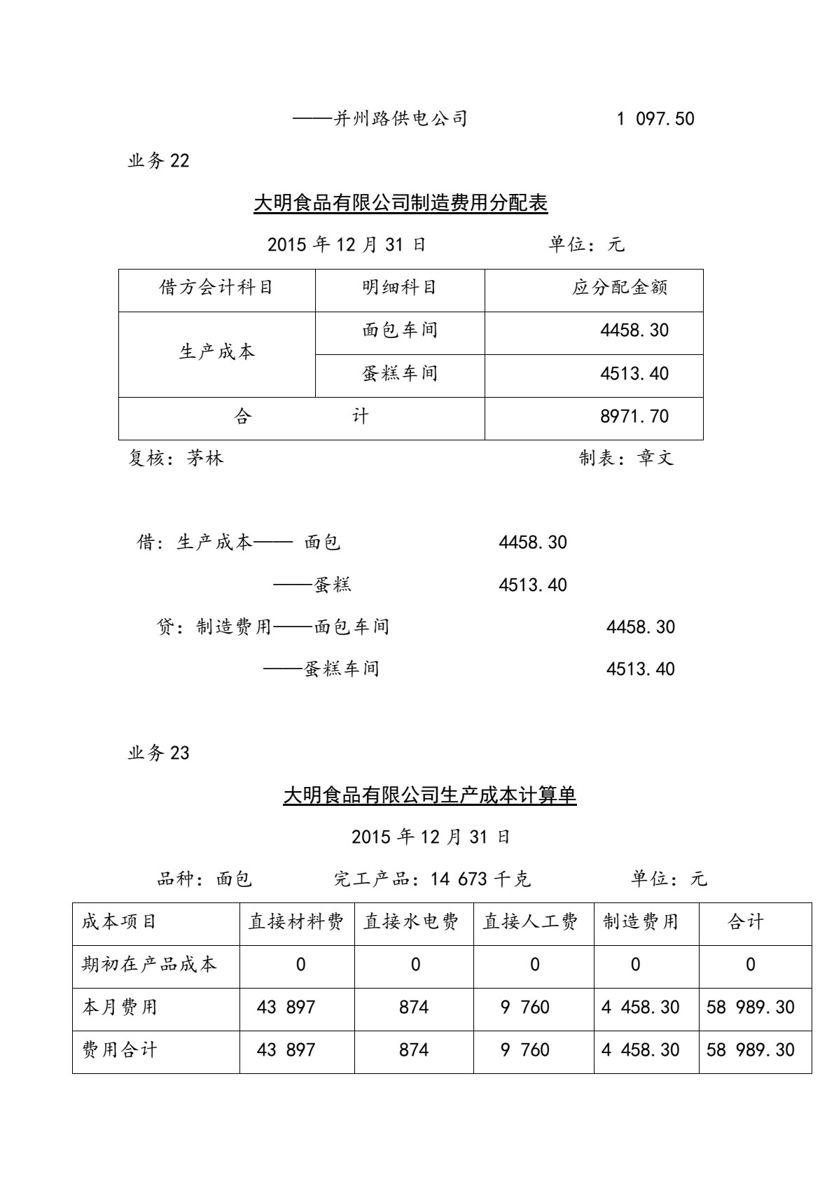 会计学综合模拟实验