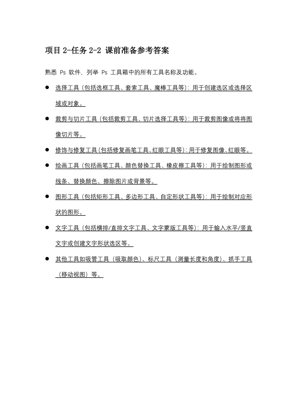 图形图像处理项目教程 (Photoshop 2022)