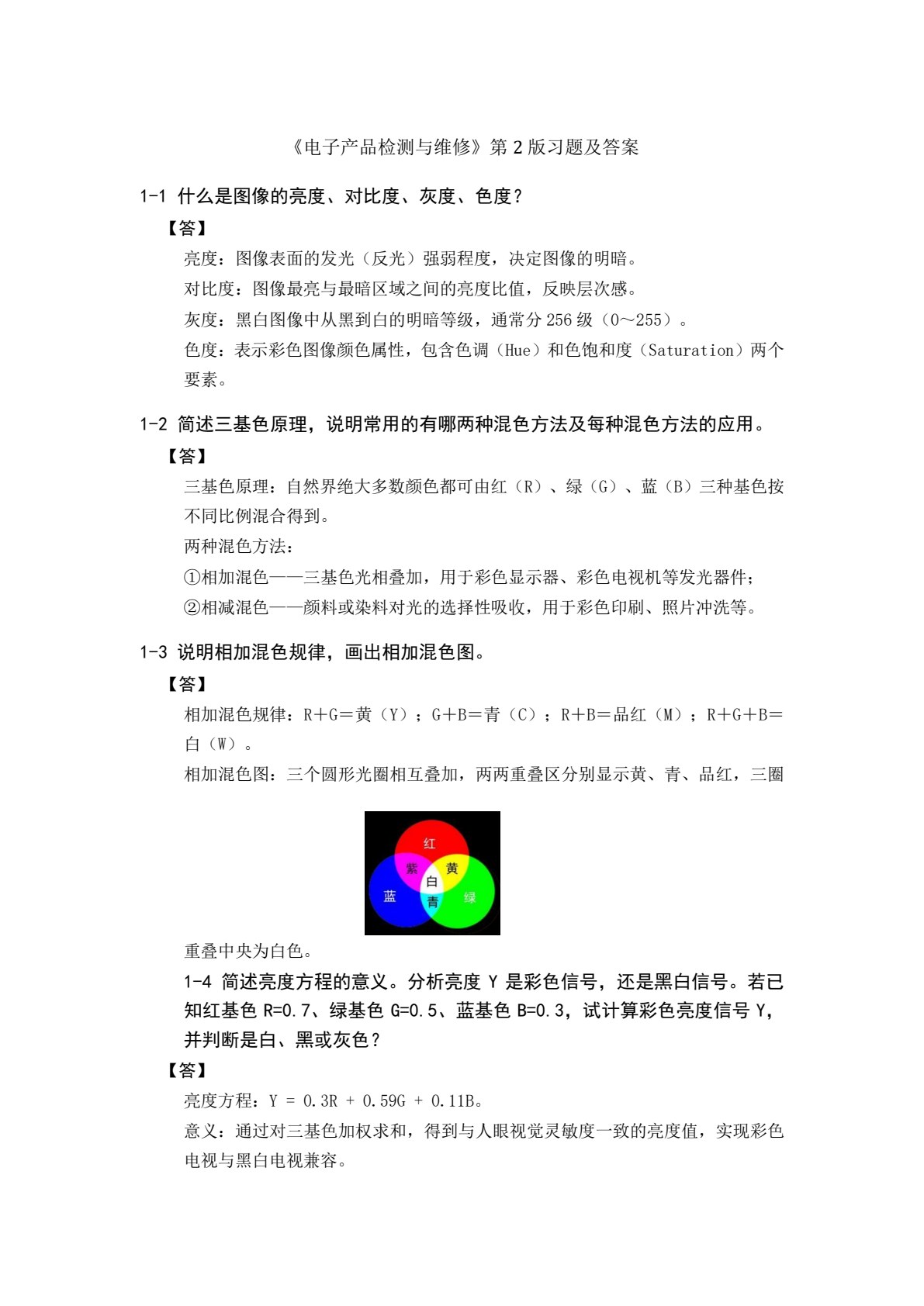 电子产品检测与维修（第2版）