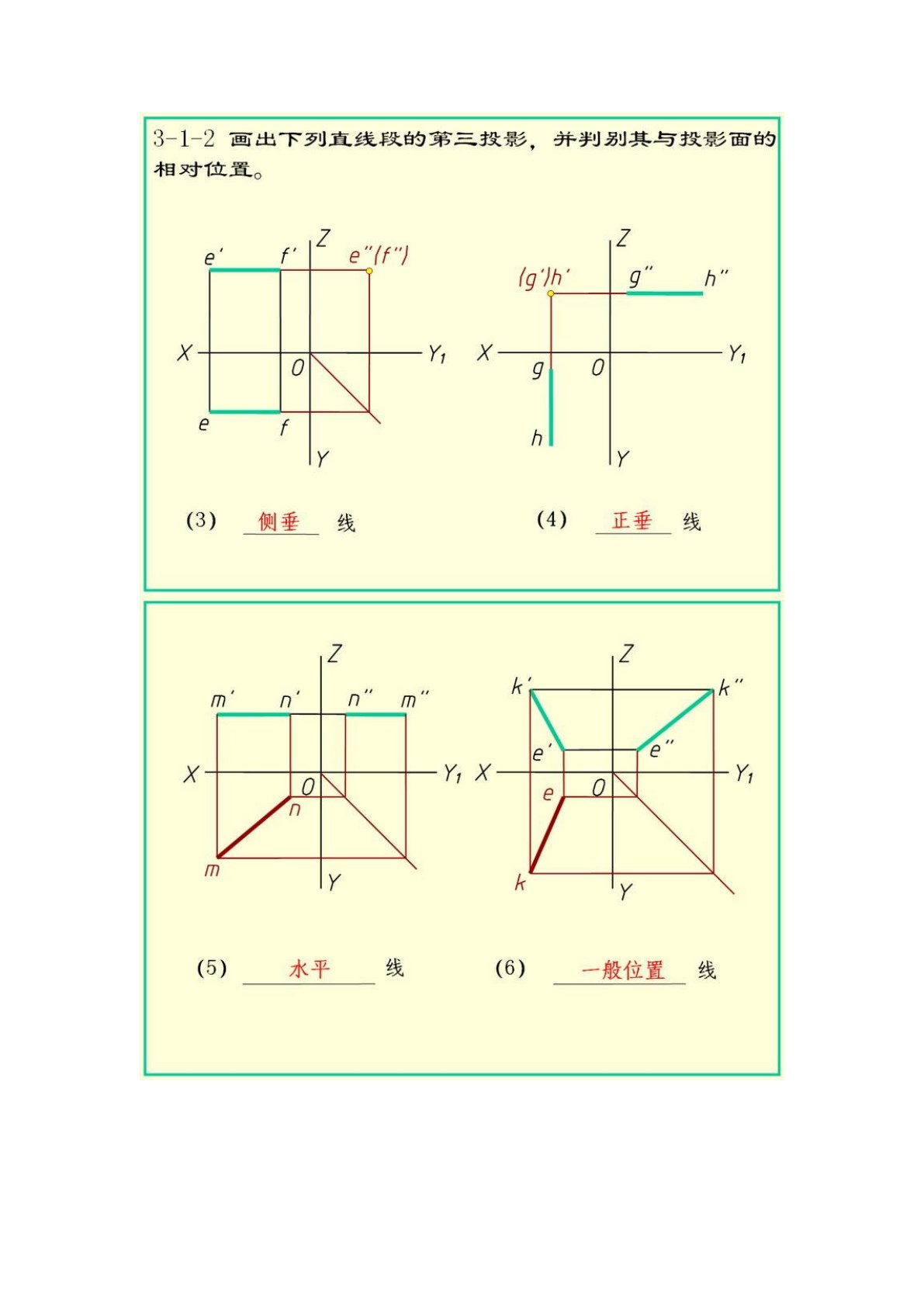 画法几何与土木工程制图习题集