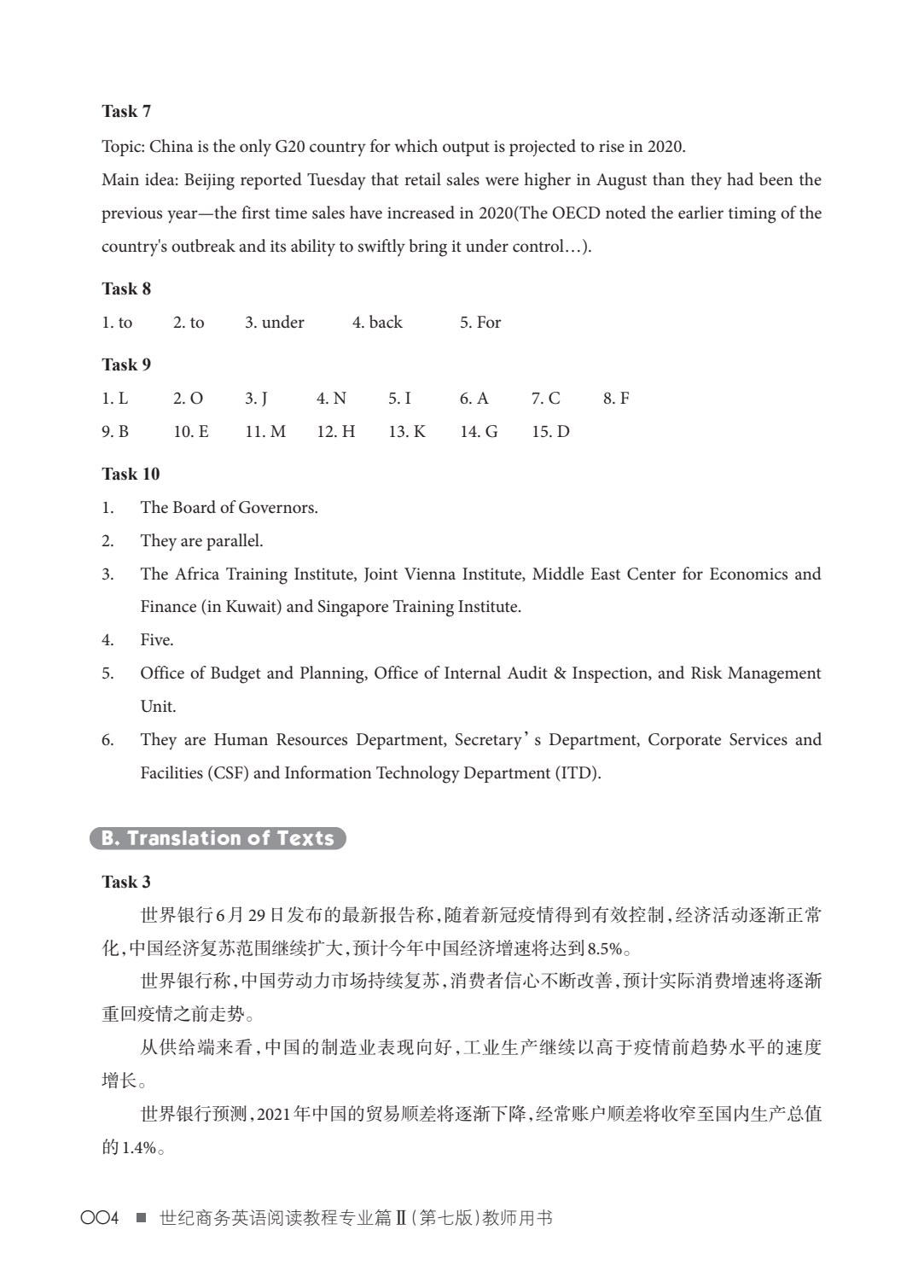 世纪商务英语阅读教程专业篇Ⅱ（第七版）