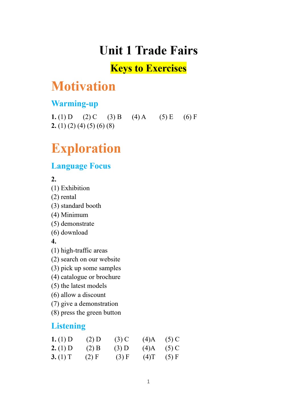 新时代商务英语视听说教程2