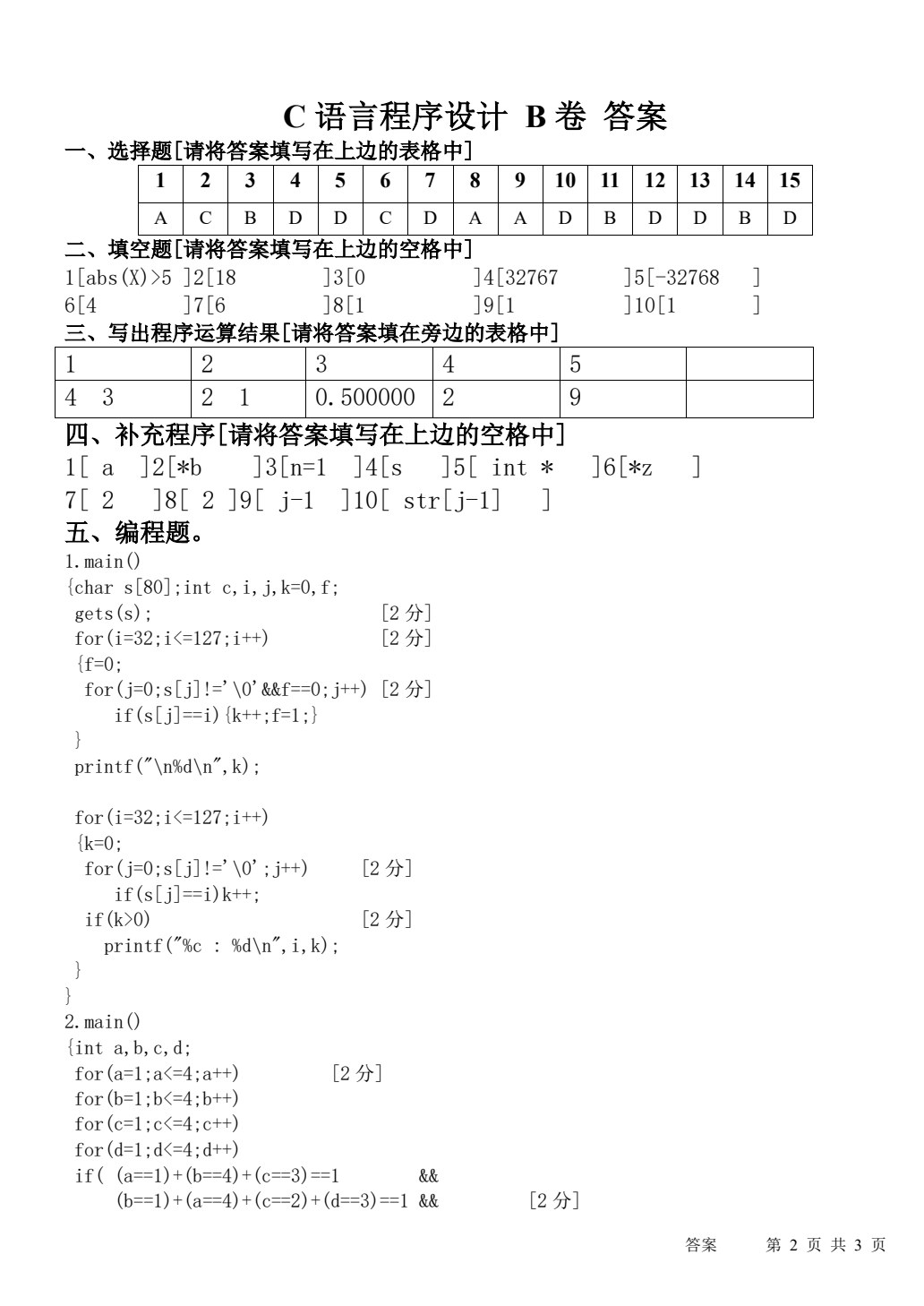 C语言程序设计与实践